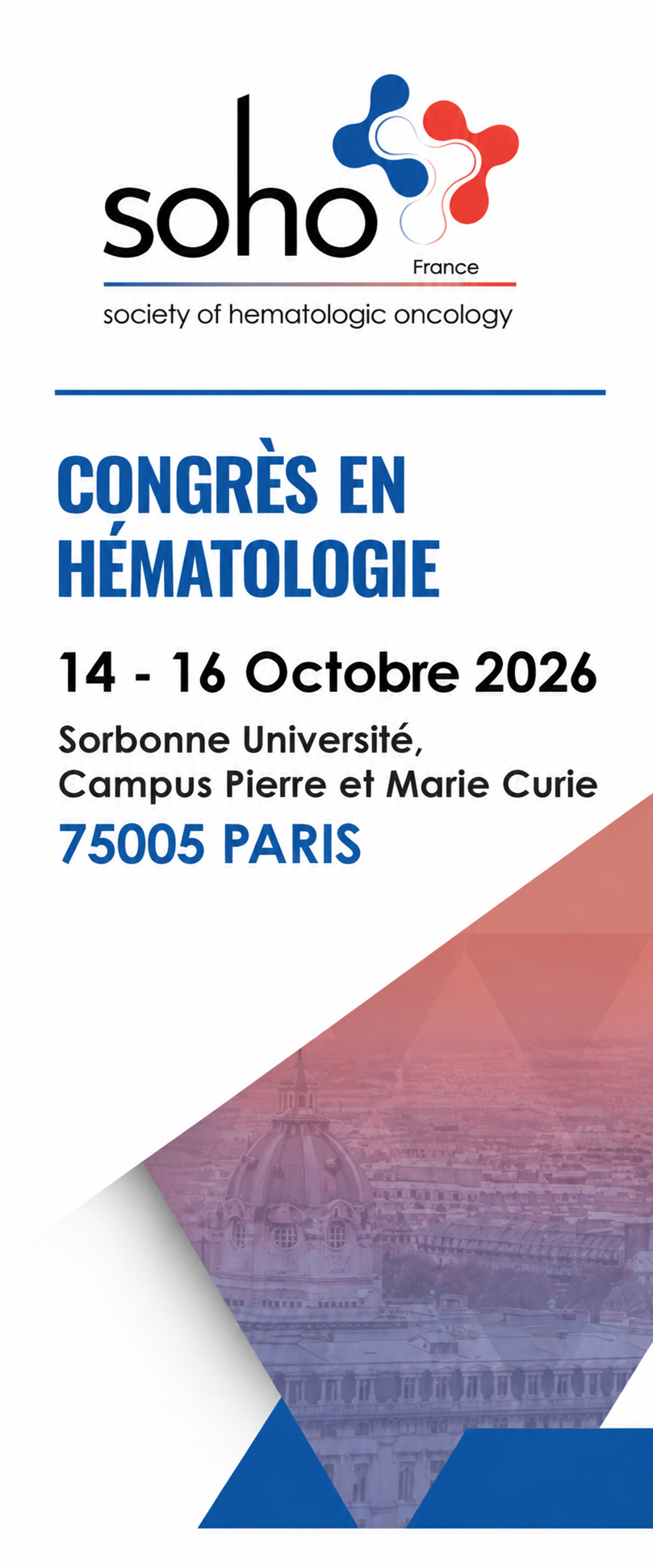 5ᵉ Congrès du SOHO France : trois jours dédiés aux avancées en hématologie
